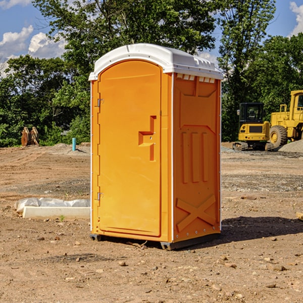 how often are the portable toilets cleaned and serviced during a rental period in Spring Gardens